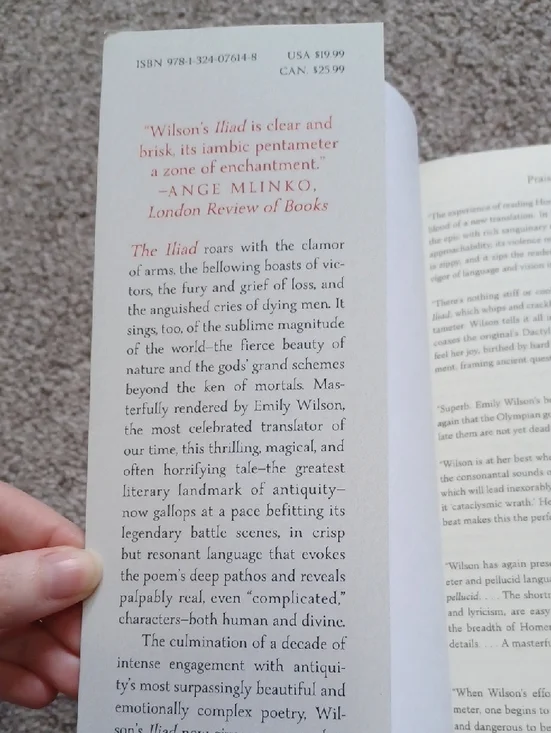 The Iliad by Homer - Emily Wilson Translation - Picture 3 of 3